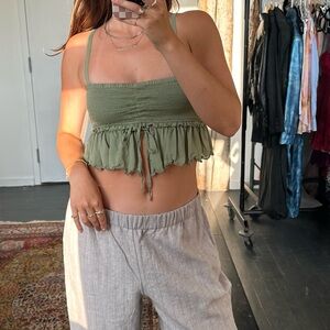 Unisex Striped Linen Pants